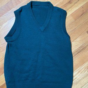 dark blue green sweater vest